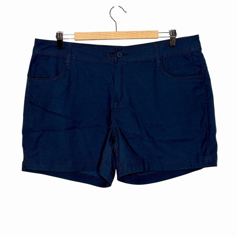Prana Standard Fit Hiking Shorts 5" Navy Womens 16 Gorpcore Granola Outdoor